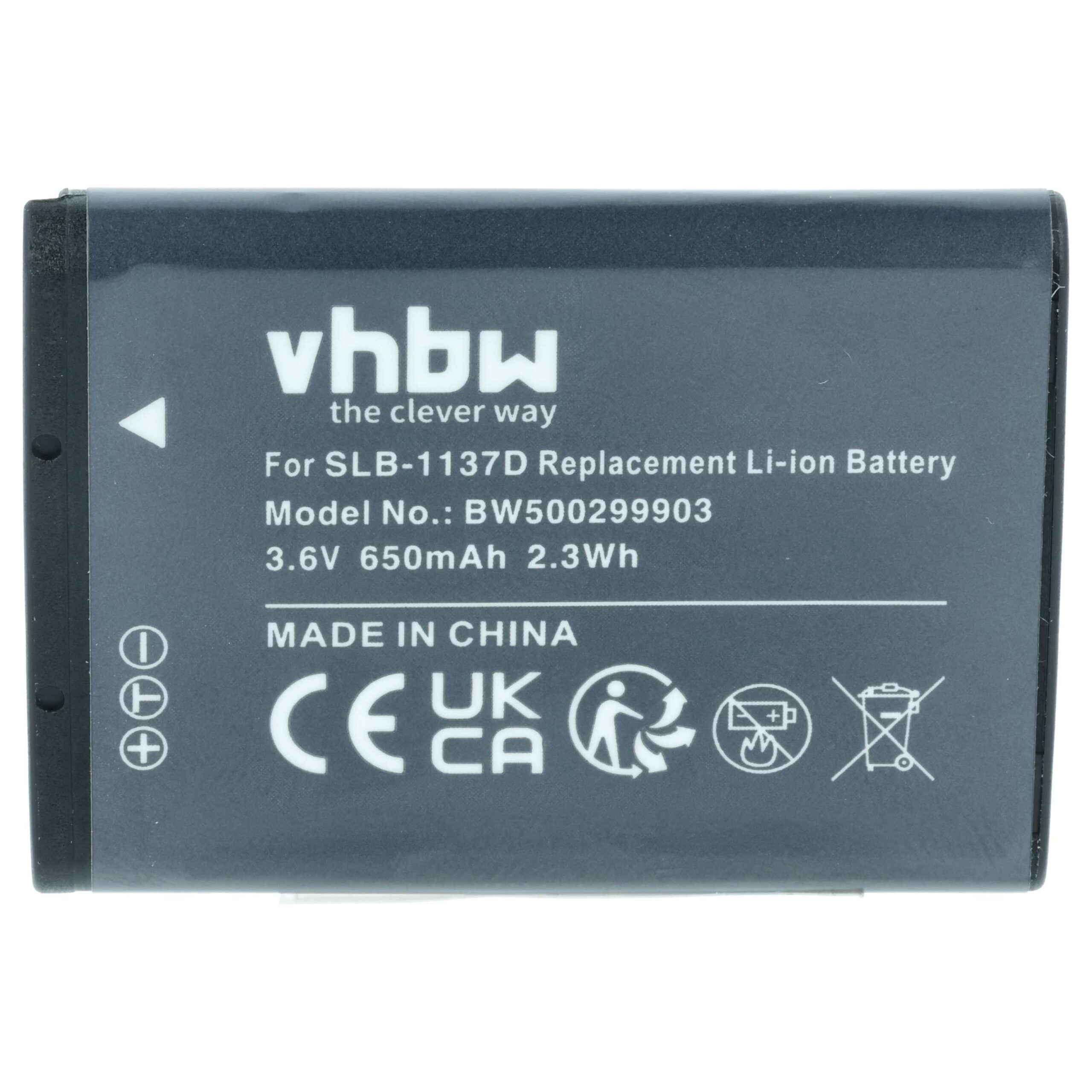 3x Bateria vhbw para Samsung SLB-1137d - 750mAh, 3.6V - Image 3