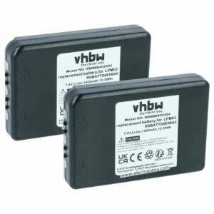 2x Bateria de substituição vhbw para controlo remoto Autec R0BATT00E08A0, LPM02 - 1400 mAh