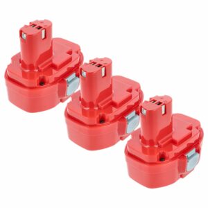 Pack de 3 Baterias vhbw para Ferramentas Makita 1834, 1833, 1822 - 2000 mAh, 18 V, NiMH