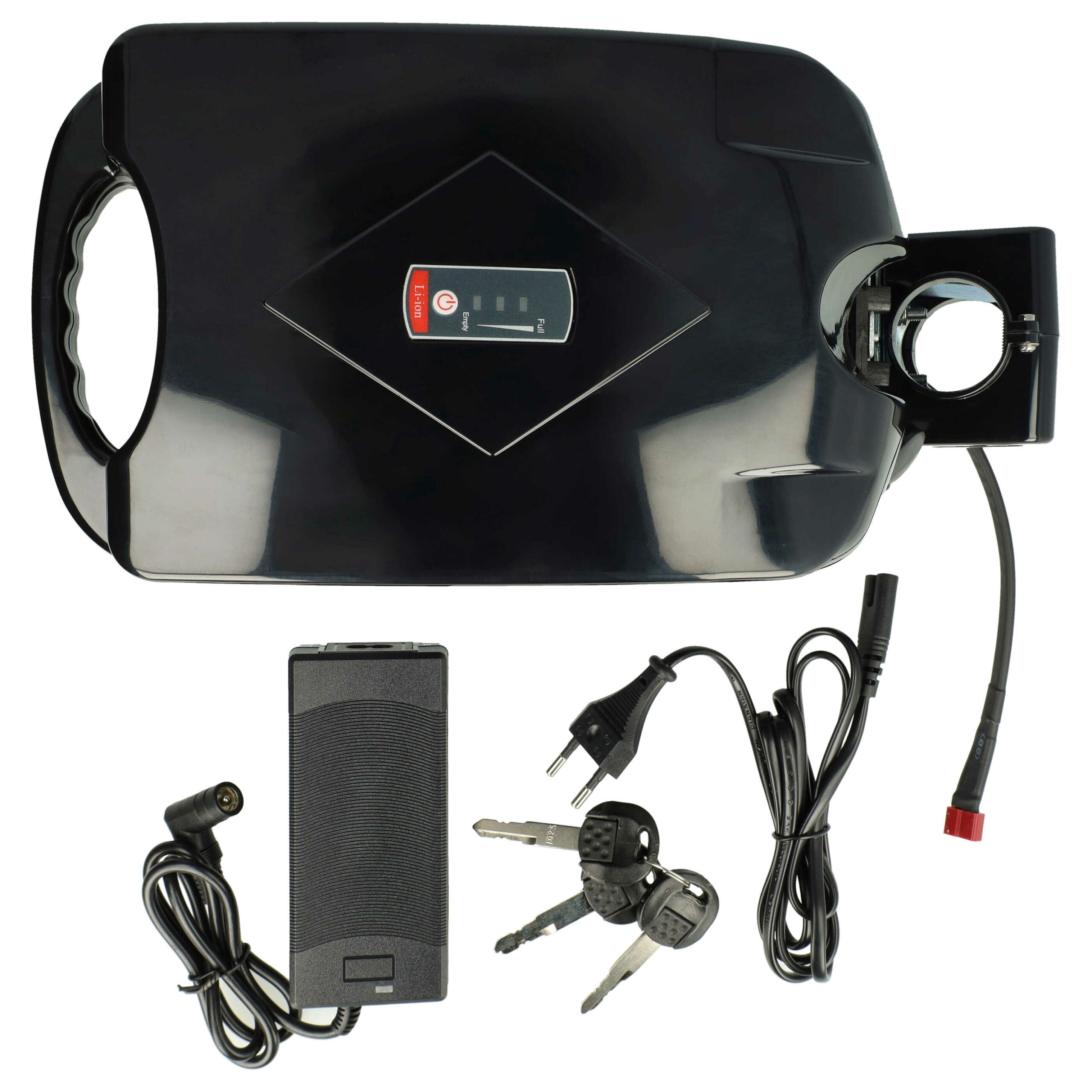 Bateria para E-Bike Saddle Tube (Frog) vhbw 24 V, 10,4 Ah com Suporte e Carregador