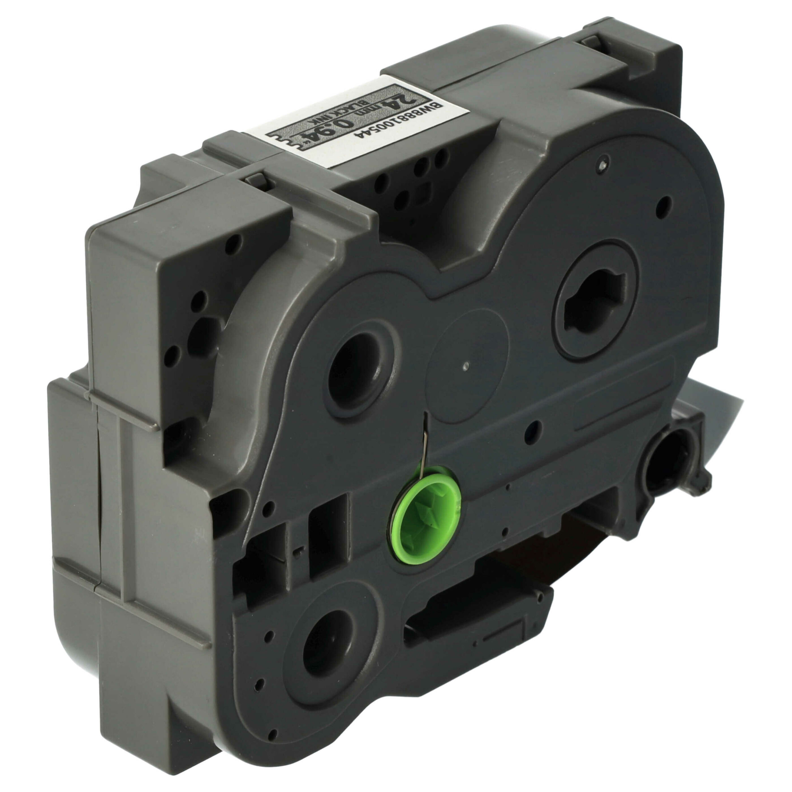 Fita de Etiquetas vhbw para Brother AHe-M951, HGE-M951 - 24 mm Preto sobre Prateado Mate - Image 4