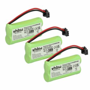 3x Baterias vhbw NiMH 800 mAh 2.4 V para telefones fixos Philips, Motorola e VTech