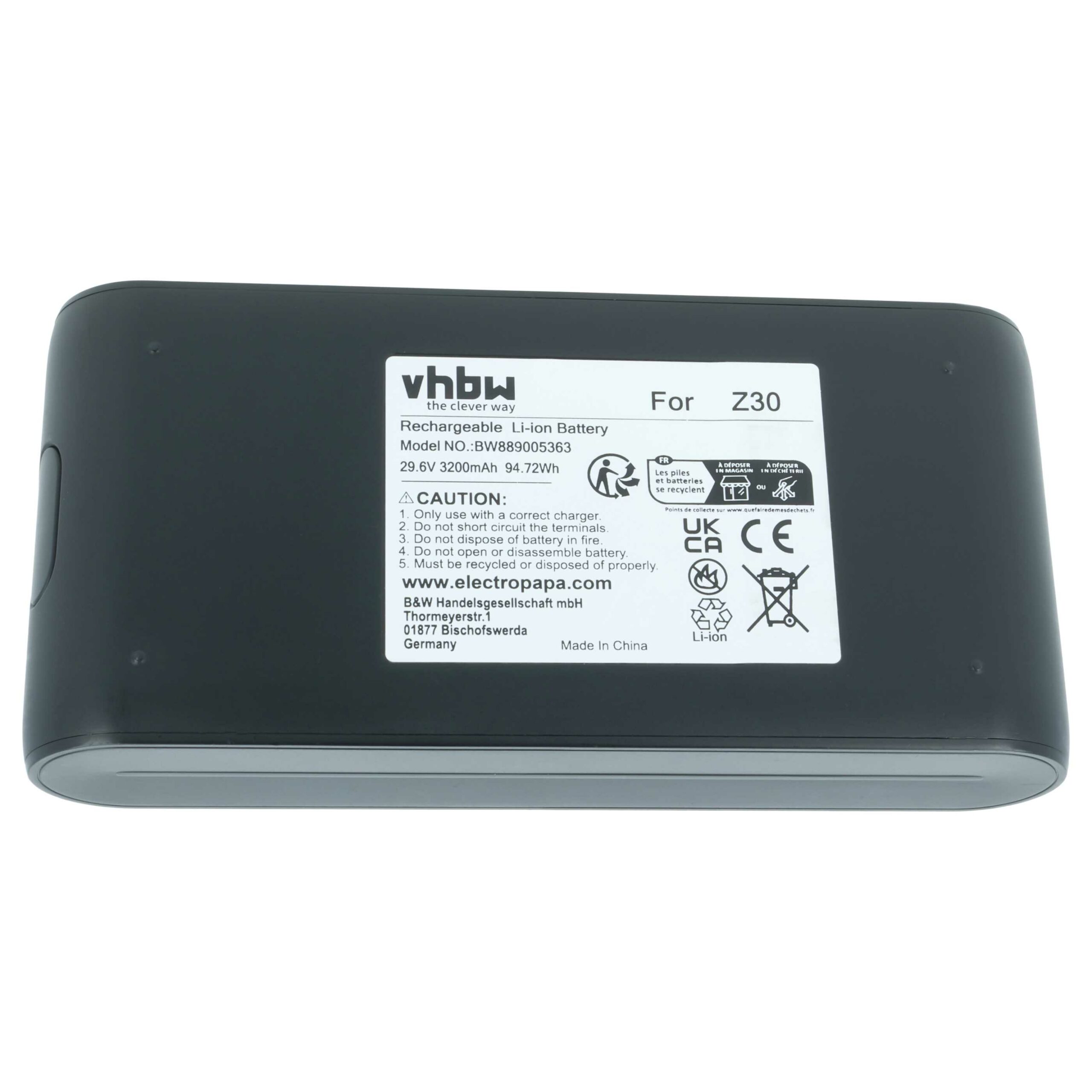 Bateria vhbw para Dreame Z30 3200mAh, 29.6V, Li-Ion - Image 2