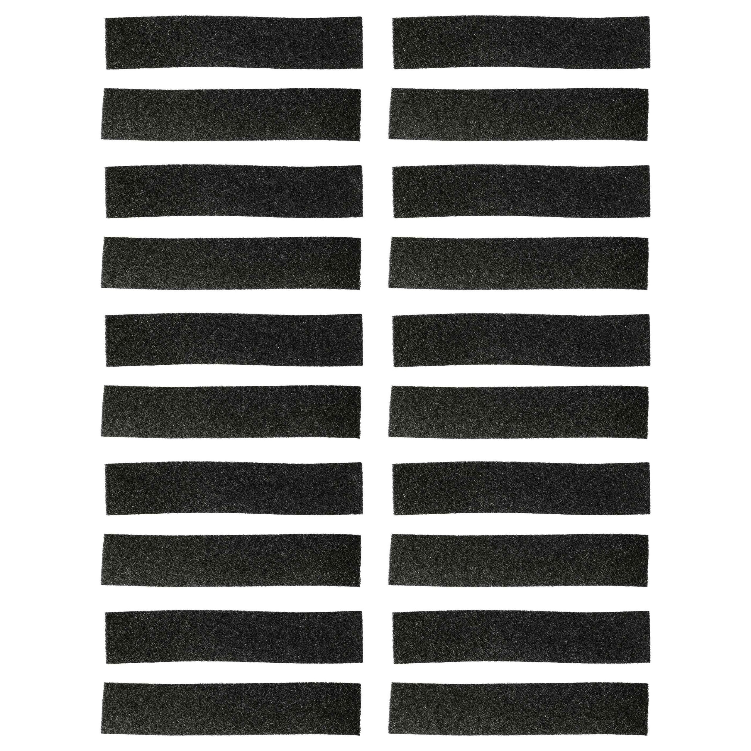 20x Filtro de Esponja vhbw para Anel de Enchimento de Secador Miele 9688381, 9688380