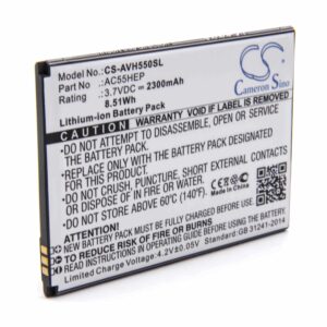 Bateria vhbw para Telemóvel Archos AC55HEP, BSF20 - 2300 mAh 3.7 V Li-Ion