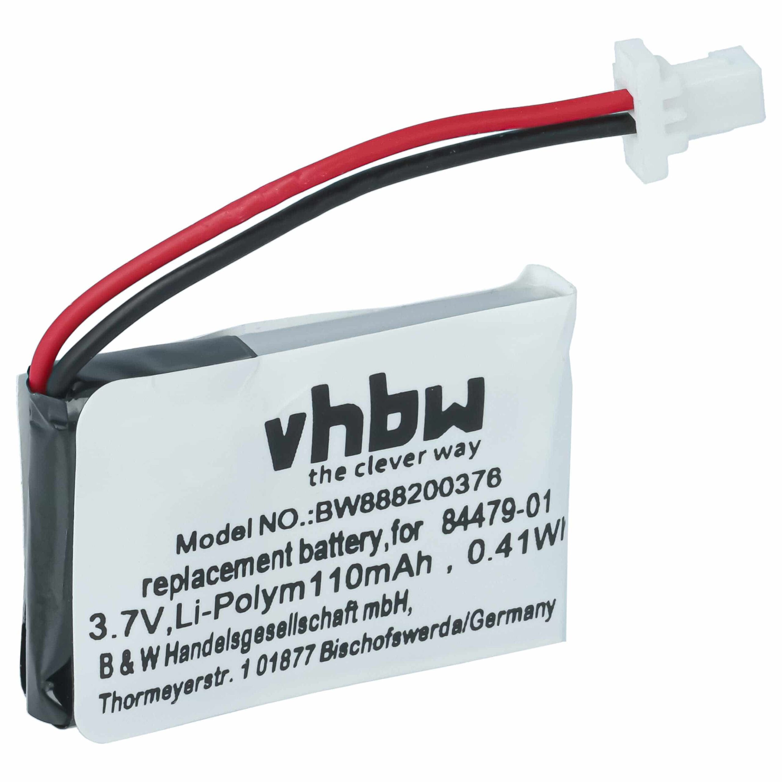 Bateria Li-polímero de 110 mAh para auscultadores sem fios Plantronics C053, C054, C565, CS530 e CS540