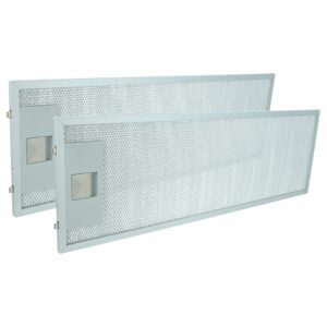 2x Filtro de Gordura Metálico Long Life vhbw para Exaustor AEG / Electrolux