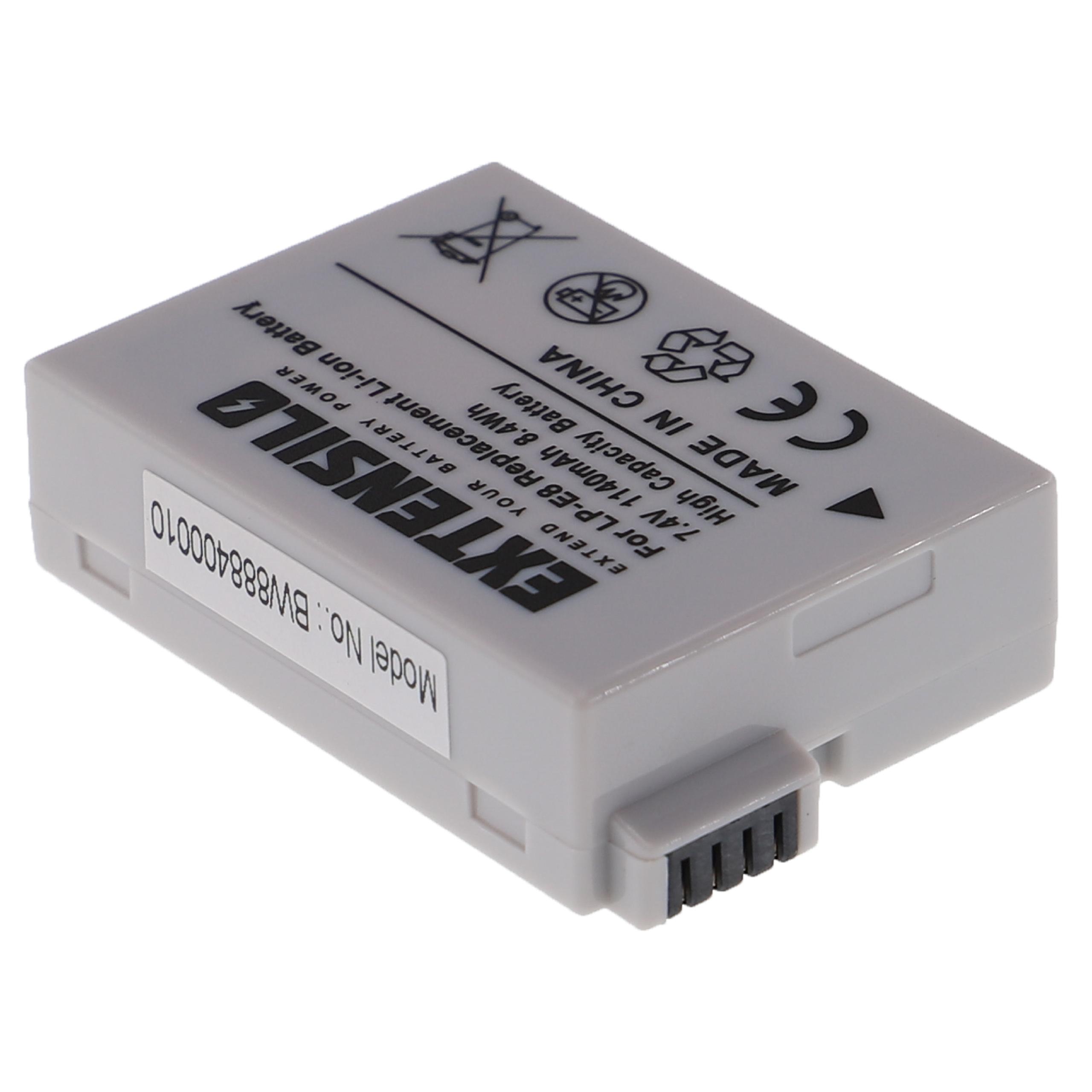 3x Bateria Extensilo para Canon LP-E8 - 1140mAh, 7.4V - Image 2
