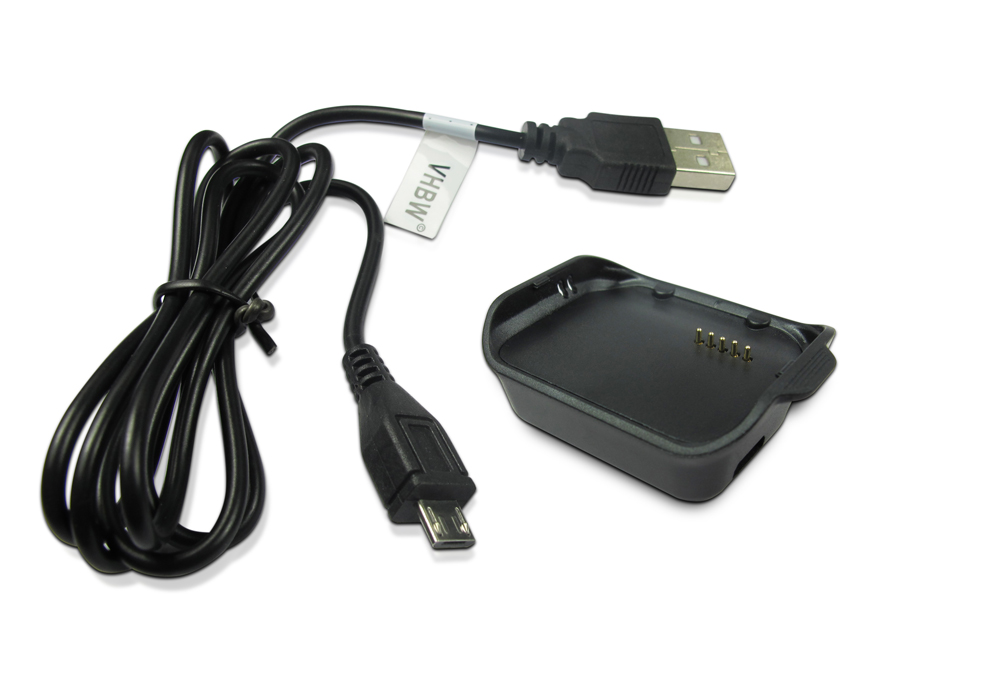 Base de Carregamento vhbw para Samsung Gear 2 SM-R380 - 100 cm, com Cabo Micro USB