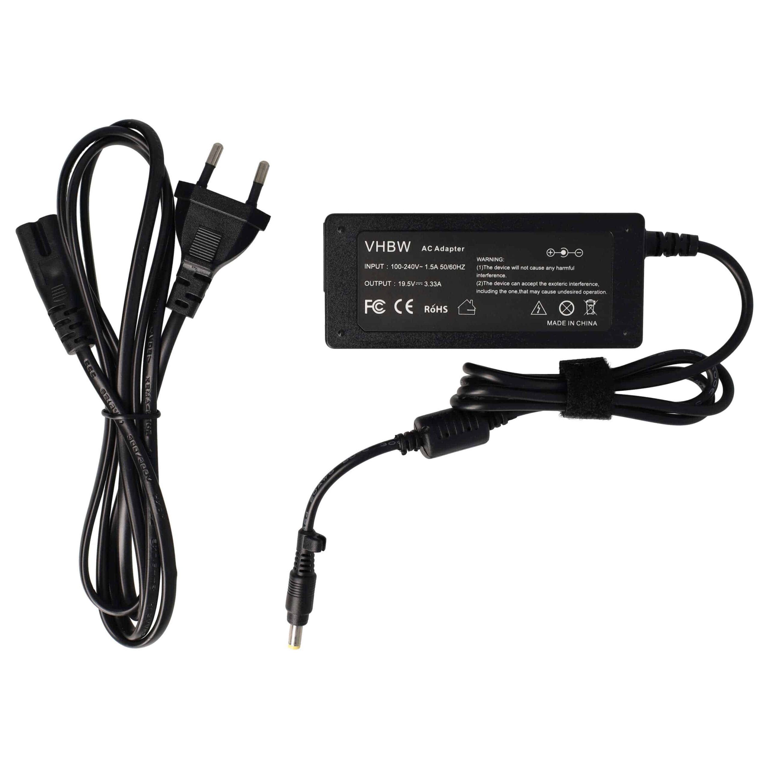 Carregador para Portátil vhbw - 65 W, 19.5V, 200 cm (Substitui HP 677770-003)