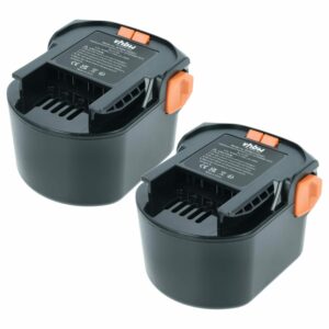 2x Bateria vhbw para ferramenta elétrica AEG 0700 980 320, B1215R, B1220R - 2100 mAh, 12 V, NiMH