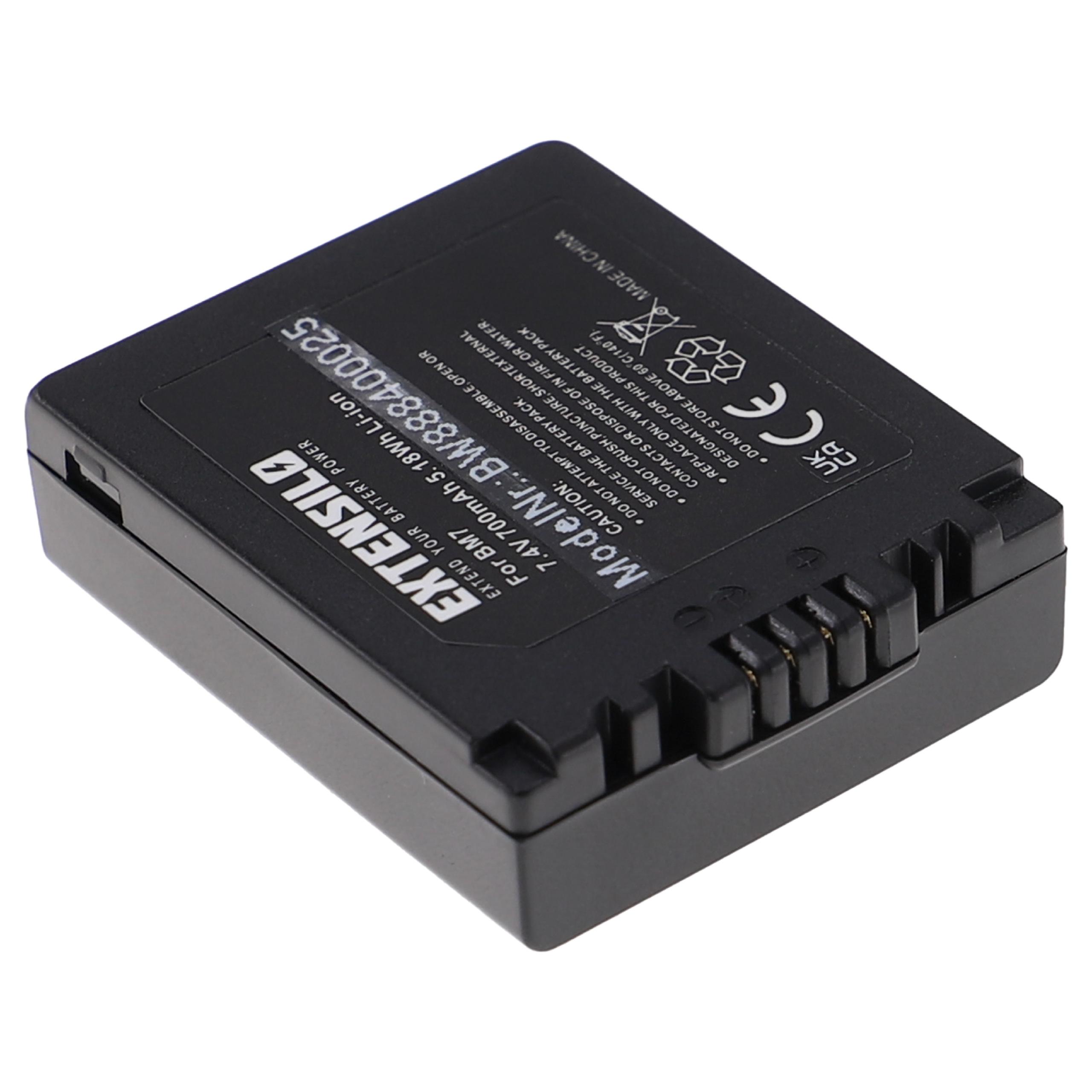 3x Bateria EXTENSILO para Panasonic CGA-S002A/1B, CGA-S002E/1B - 700mAh, 7.4V - Image 3