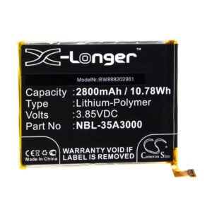 Bateria para Telemóvel vhbw substitui Neffos NBL-35A3000 - 2800 mAh 3.85 V