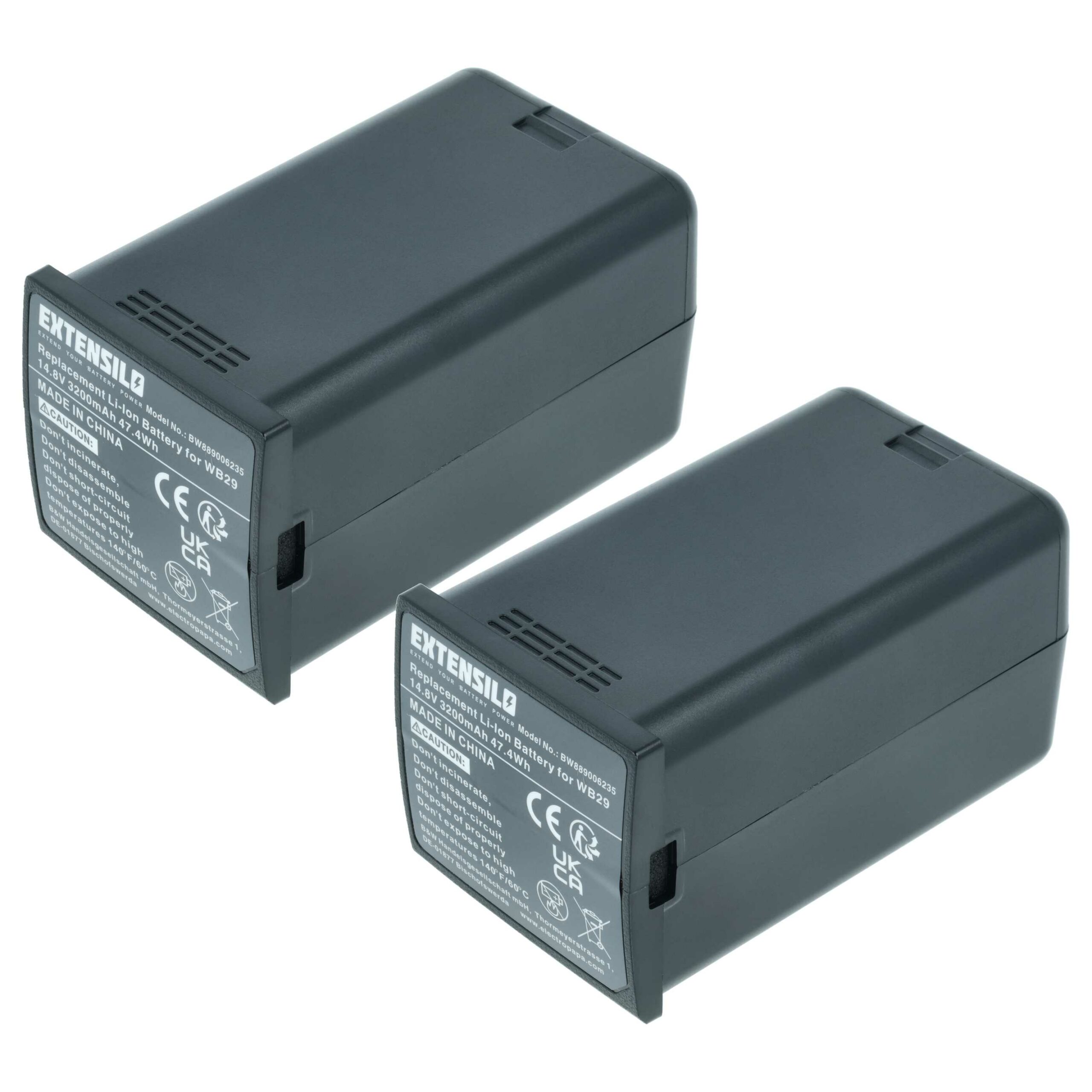 Bateria EXTENSILO para Flash Godox AD200, AD200pro, WB300P - 3200 mAh 14.8 V