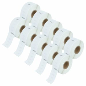 10x Rolo de Etiquetas vhbw substitui Dymo 11355 - 19 mm x 51 mm