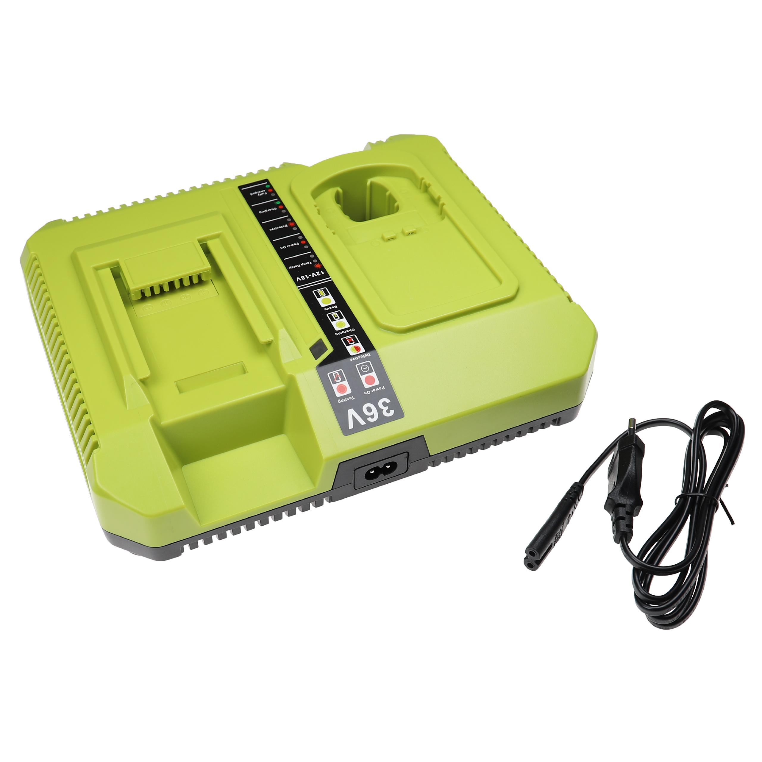Carregador Duplo vhbw para Ferramentas Ryobi BIW180 e Baterias de Jardim 12V-18V - Image 2