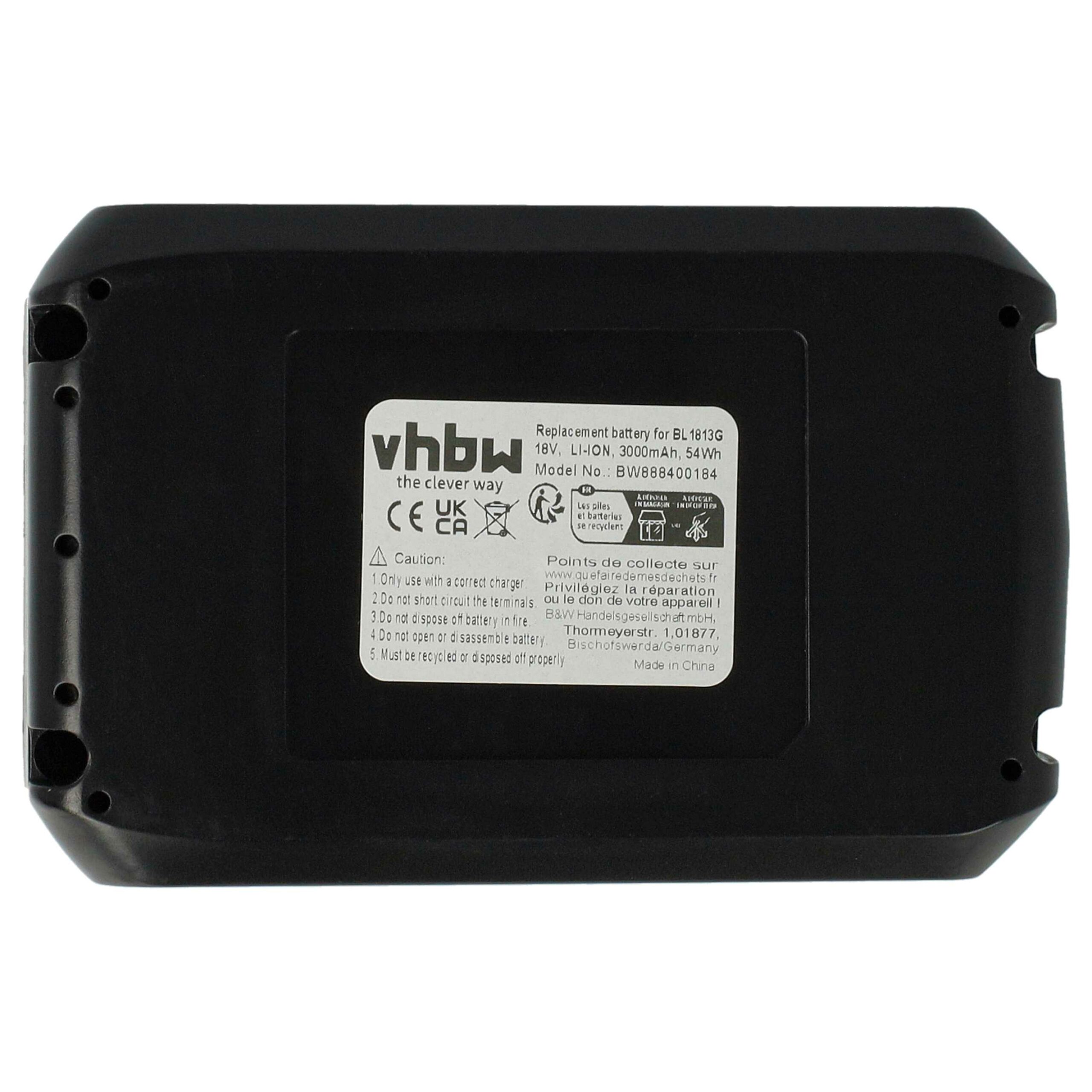 3x Bateria vhbw para Makita BL1813G, DF457D, HP457D - 3000 mAh, 18 V, Li-Ion - Image 4