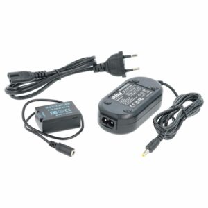 Carregador de Corrente vhbw com Acoplador CC para Câmara Leica e Panasonic - 2 m, 8.4 V 2.0 A
