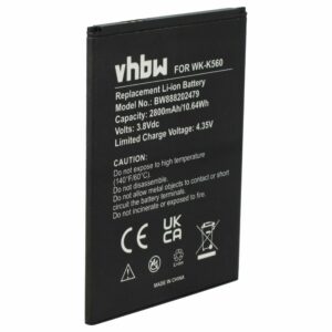 Bateria para Telemóvel vhbw substitui Wiko K560 - 2800 mAh 3.8 V Li-Ion