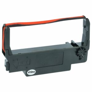 Fita de Tinta vhbw para Epson ERC-38 B/R, ERC-34, ERC-30 - Preto/Vermelho