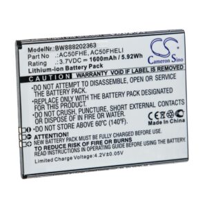 Bateria para telemóvel vhbw substitui Archos AC50FHE, AC50FHELI - 1600 mAh 3.7 V Li-Ion
