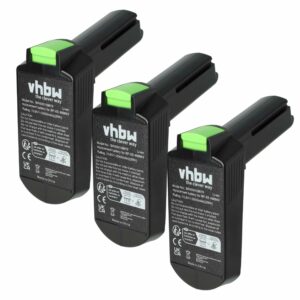 3x Bateria vhbw para Festool CXS, TXS - 2000 mAh, 10.8 V, Li-Ion