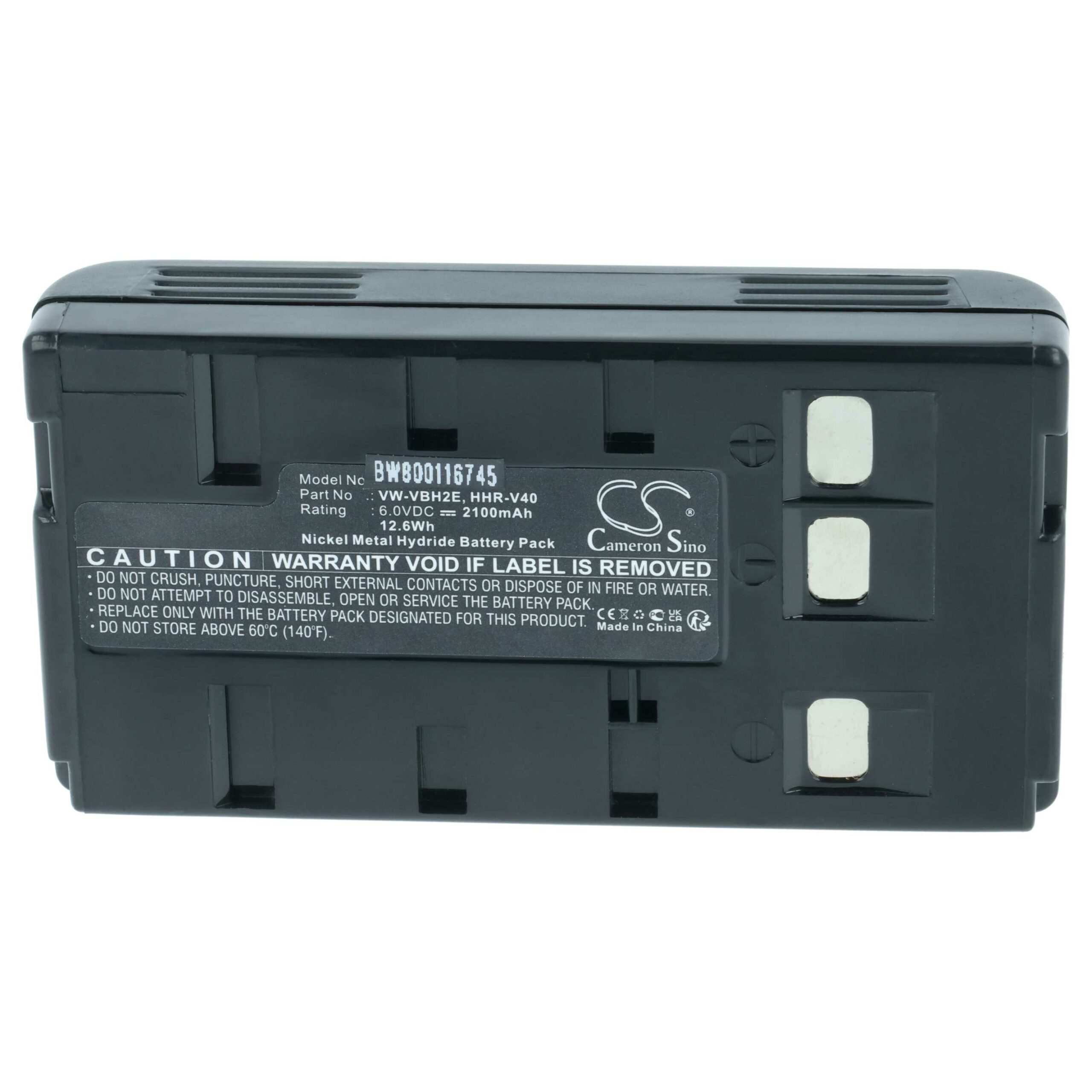 Bateria de Videocâmara vhbw para JVC BN-V22U / BN-V20 - 2000 mAh 6 V NiMH - Image 3