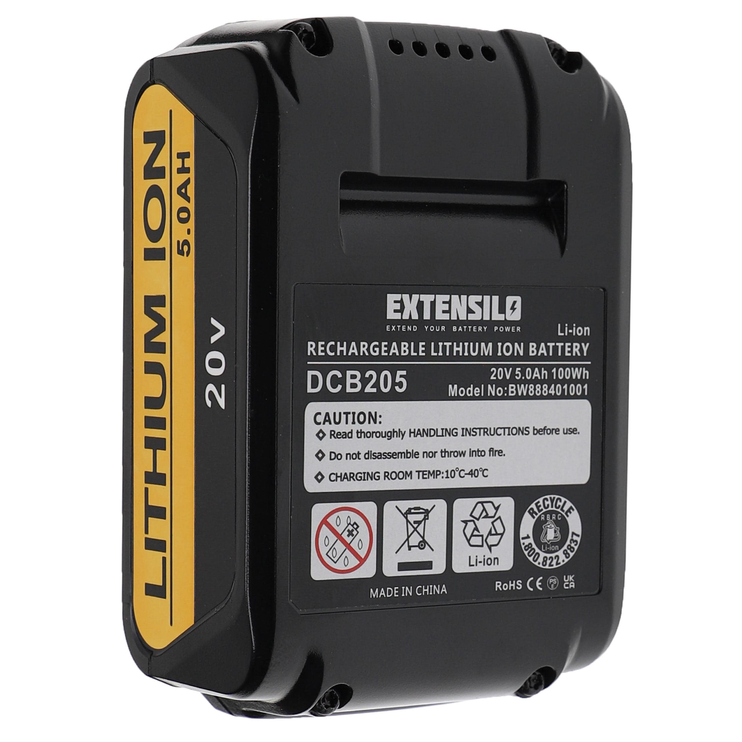 Bateria Extensilo para Ferramentas Dewalt DCB115, DCB184 5000 mAh, 20 V, Li-Ion - Image 2