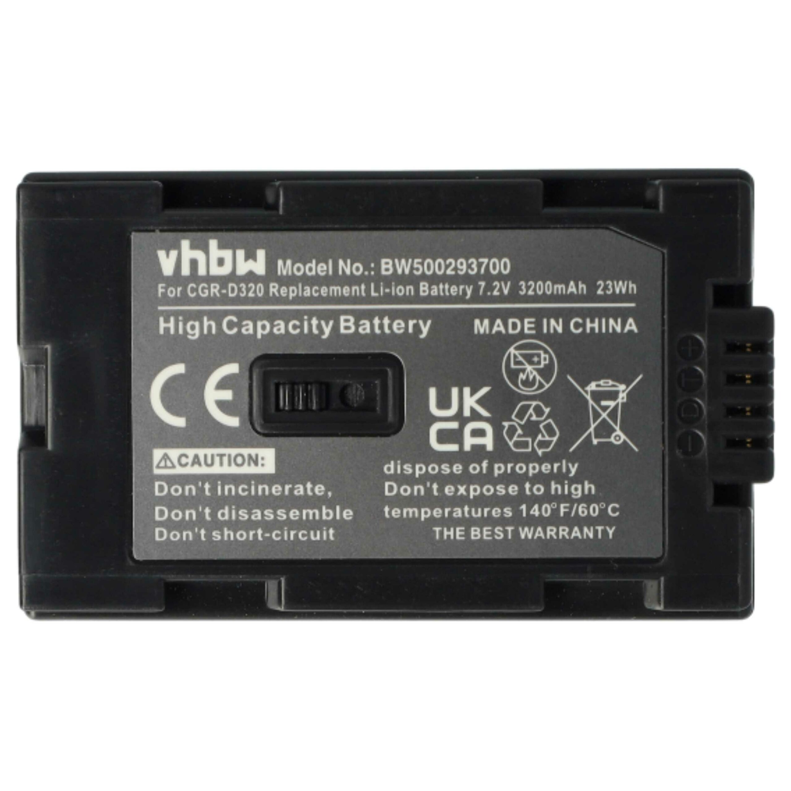Baterias para Câmara vhbw 3x DZ-BP16, DZ-BP28 - 3200 mAh 7.2 V Li-Ion - Image 3