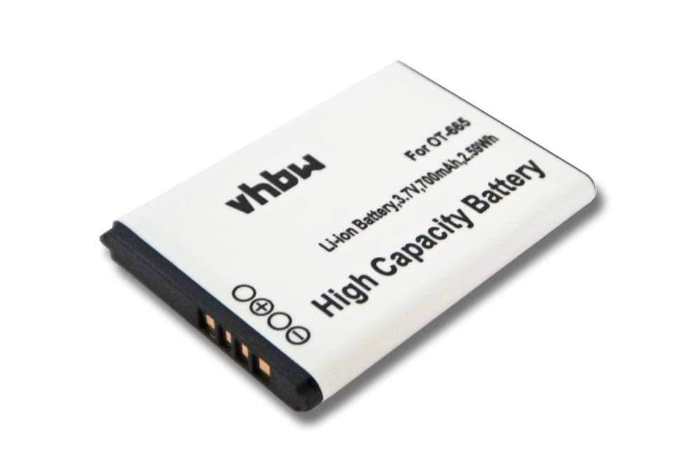 Bateria vhbw para telemóvel Alcatel CAB22D0000C1 / CAB22B0000C1 - 700 mAh 3.7 V