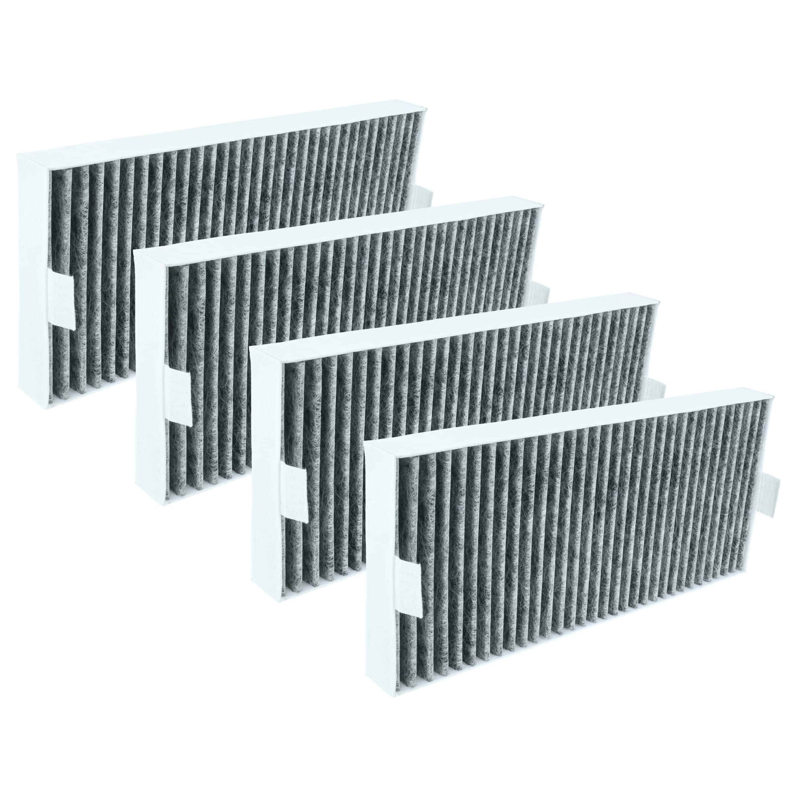vhbw 4x Filtro de carvão ativado para exaustor Miele DKF 35-S, 12187430