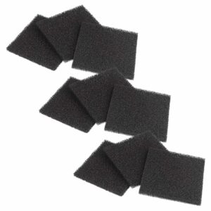 9x Filtros de carvão ativado vhbw para sistemas de extração Toolcraft 12.6 x 12.5 x 3 cm