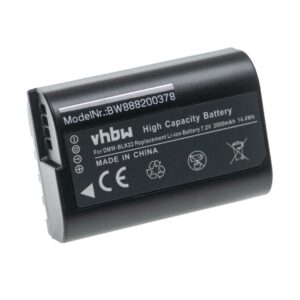 Bateria vhbw para Panasonic DMW-BLK22, DMW-BLK22GK 2000mAh 7.2V
