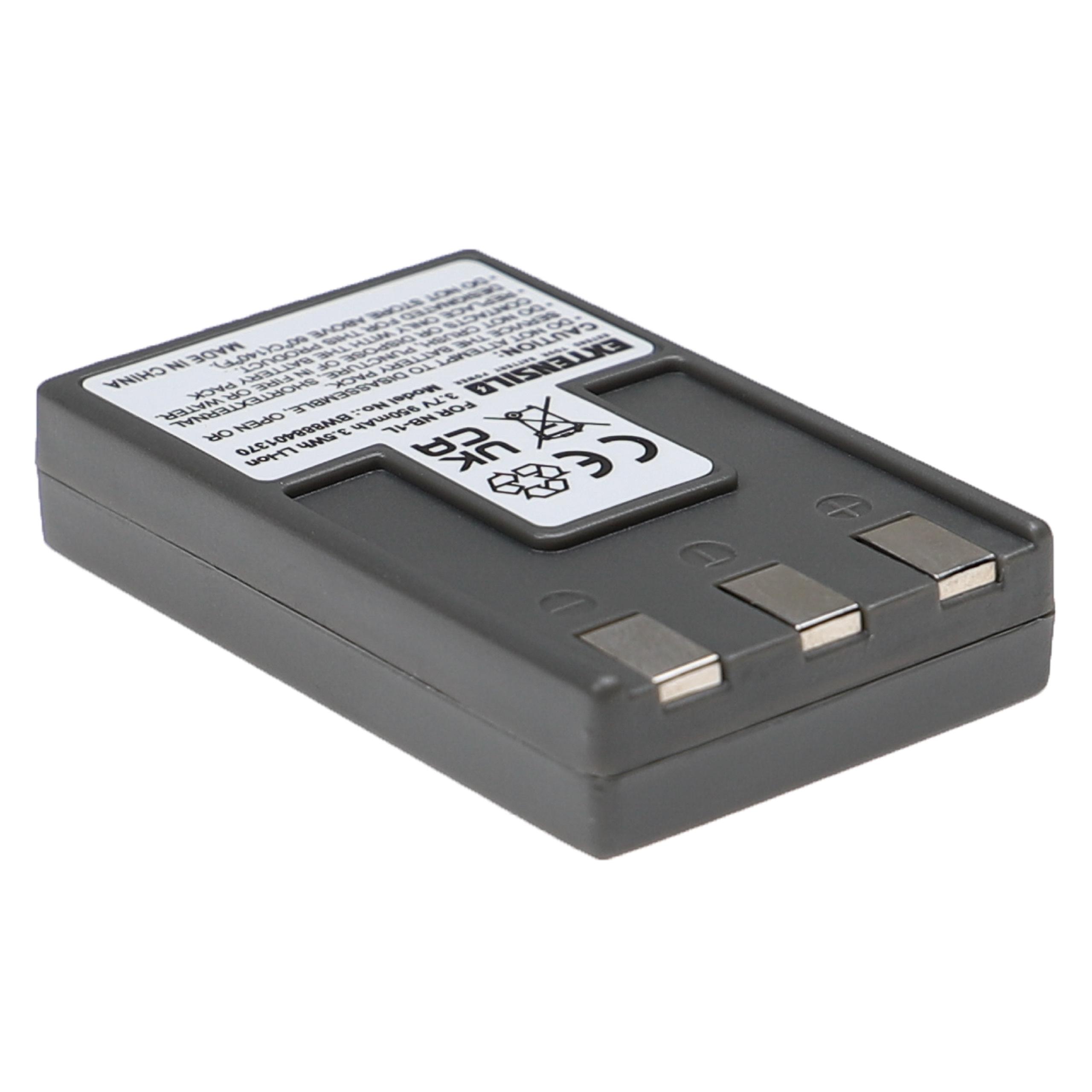 Bateria EXTENSILO para Canon NB-1L, NB-1LH, 950mAh, 3.7V - Image 2