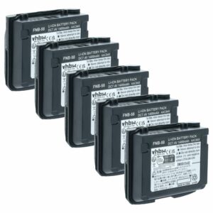 Bateria vhbw para Rádio Yaesu Vertex FNB-58 / FNB-80Li (5x, 1400 mAh, 7.4 V)