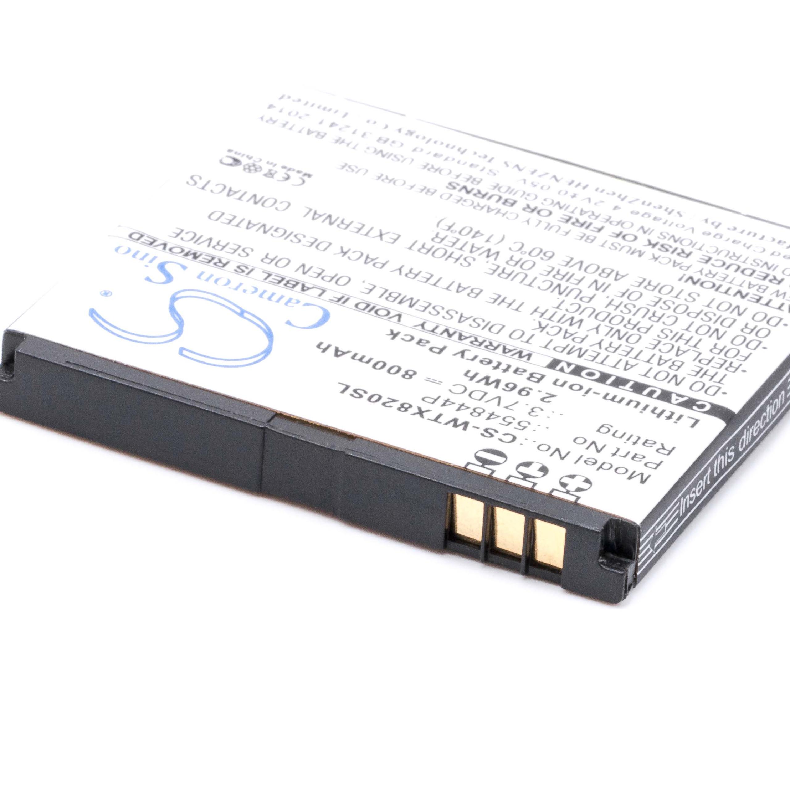 Bateria GPS vhbw 554844P - 800mAh, 3.7V - Image 2