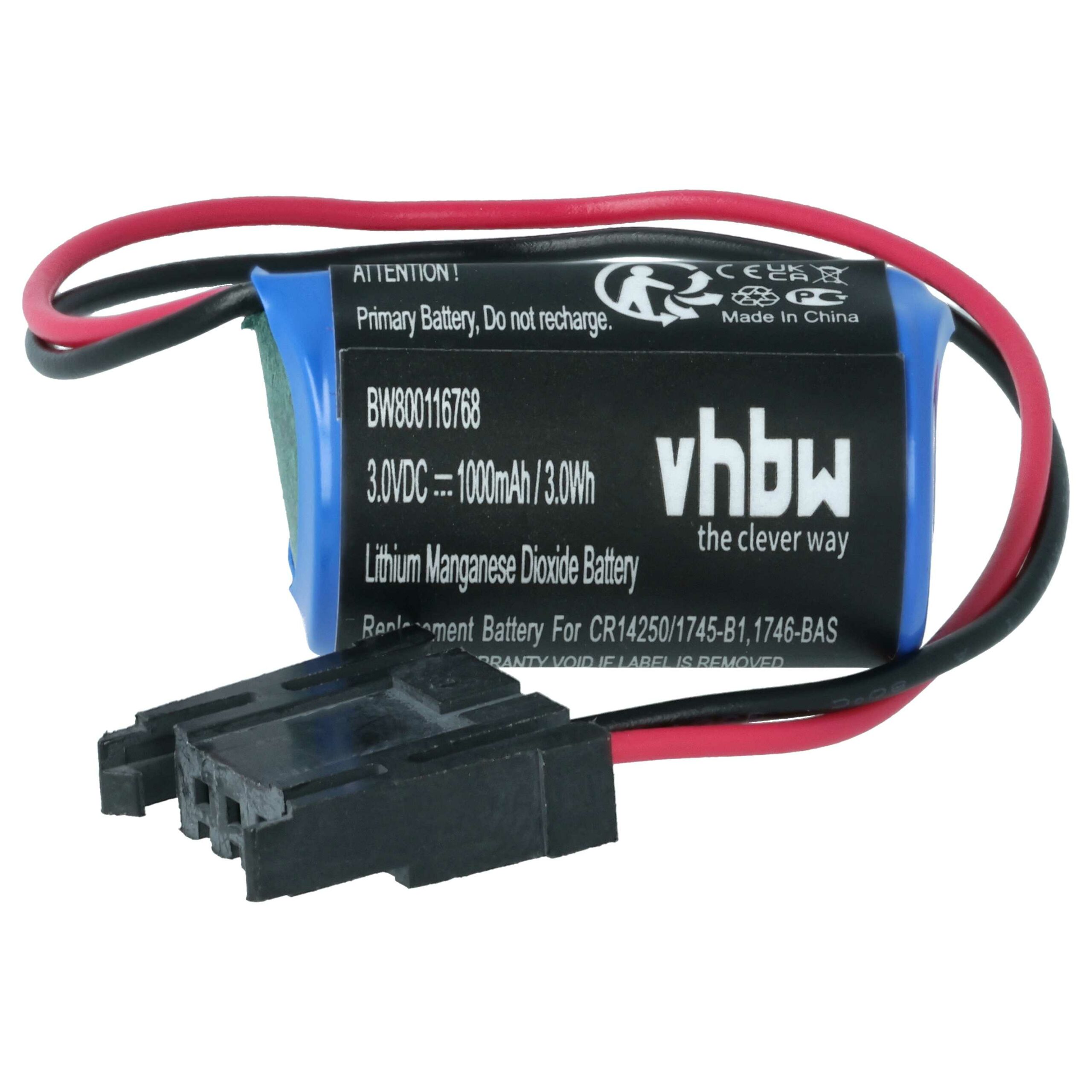 Bateria para Controlador Industrial vhbw 2x 1000mAh 3V Li-MnO2 (Substitui Allen Bradley 1747-BA) - Image 3