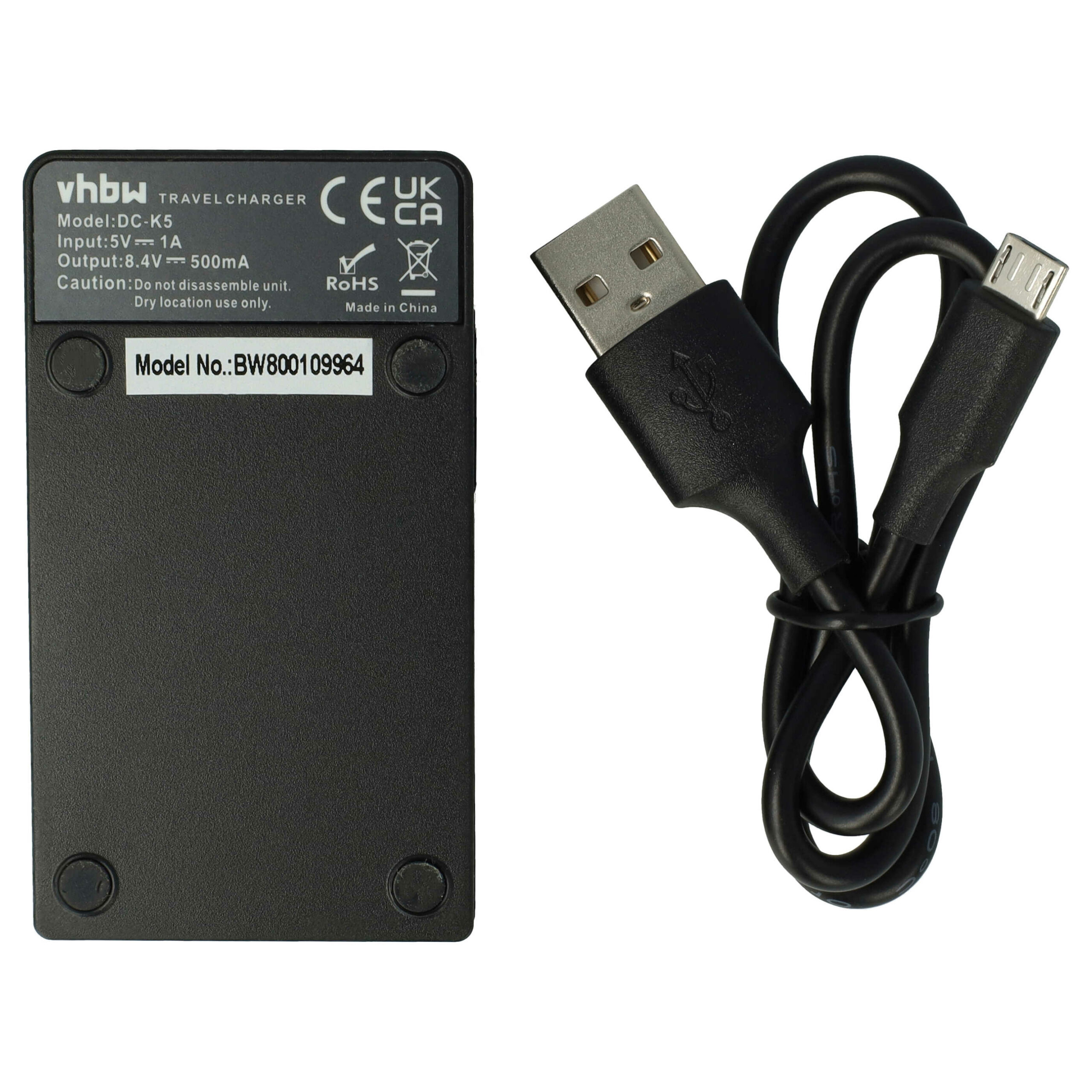 Carregador de Bateria USB-C vhbw com Cabo para Olympus Pen Digital Camera 0.5A - Image 2