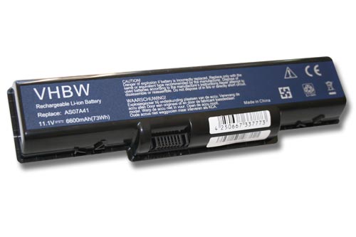 Bateria de Portátil vhbw para Acer AS07A51 / AS07A31 - 6600 mAh 11.1 V