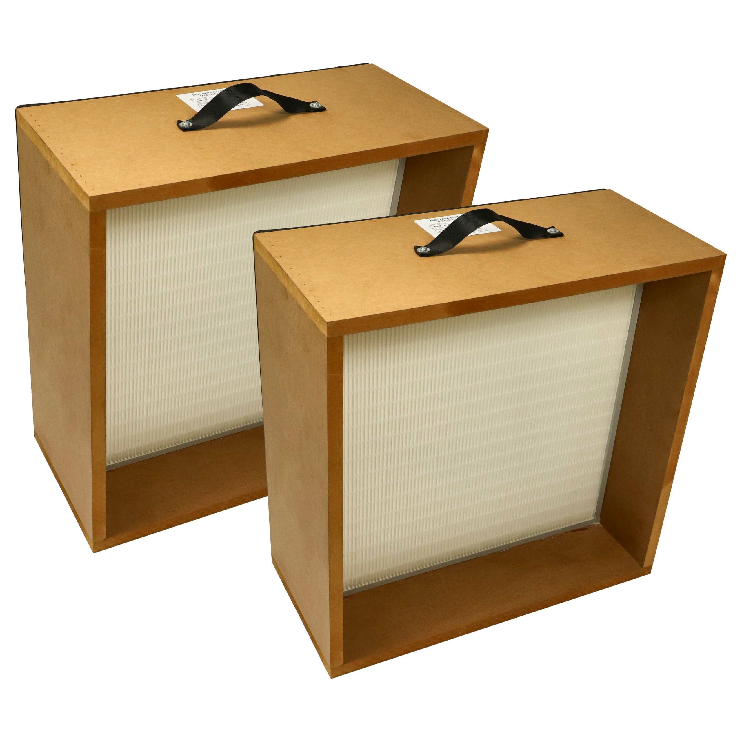 vhbw 2x Cartucho de Filtro HEPA E10 para Sistema de Extração ELMAG / Teka / KEMPER 53x52x25.8cm