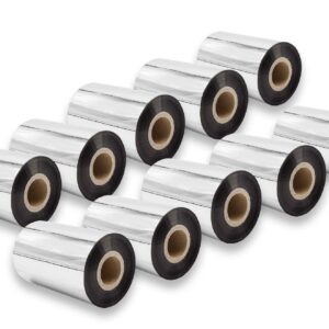 10x Fita de Transferência Térmica vhbw para Godex, Printronix, TSC - 100 mm x 300 m, Cera-Plus
