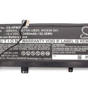 Bateria vhbw para portátil HP 843538-541 3400 mAh 15.4 V