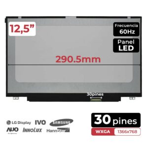 Ecrã LED 12.5" HD Mate 30 Pinos para Portátil Dell Latitude 7280, 7290, 5280, 5290 - NT125WHM-N42