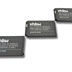 3x Bateria vhbw para telefone fixo Cisco 7921G 7925G 7926G - 1500 mAh 3.7 V Li-Ion