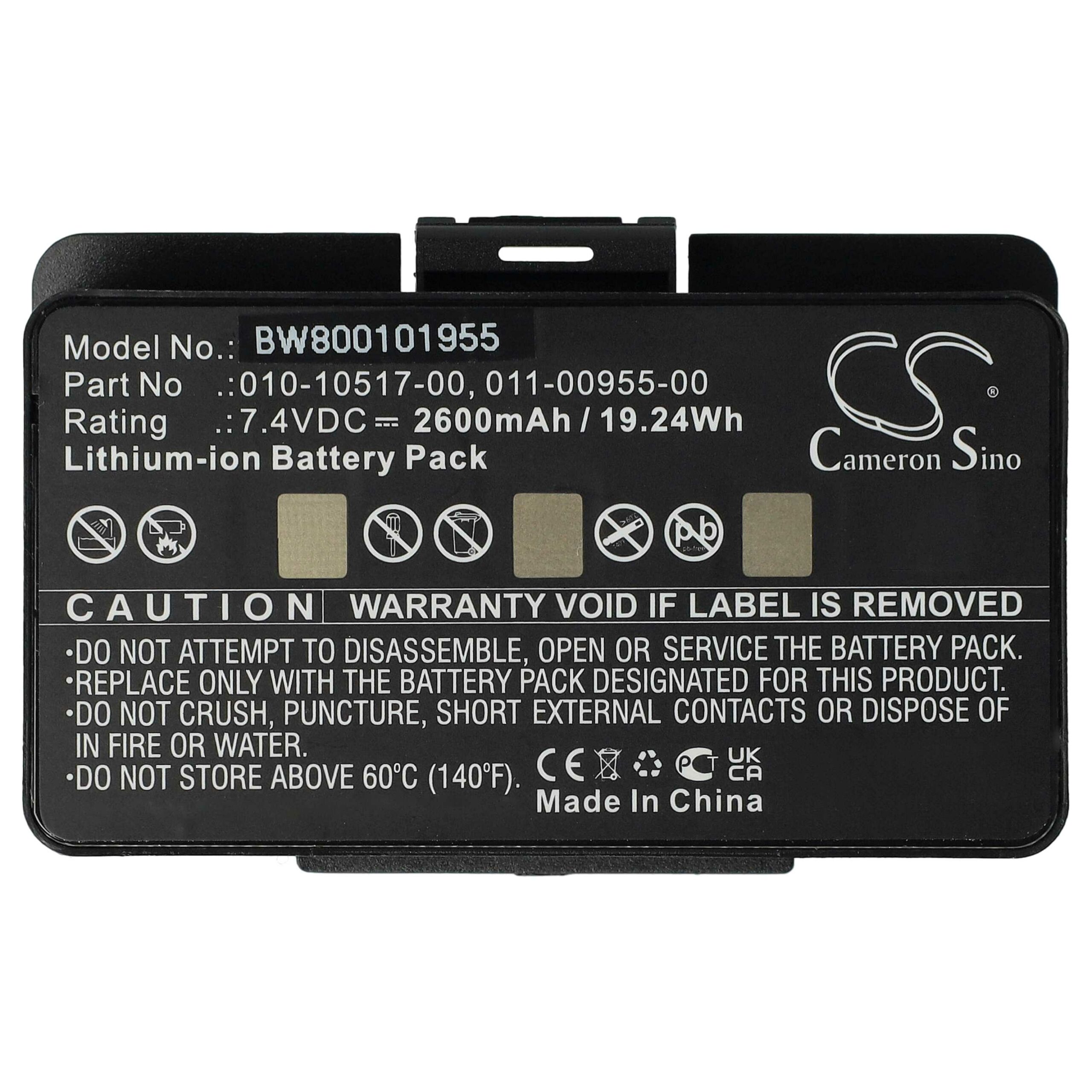 Bateria vhbw GPS para Garmin GPSMap 276, 276c, 296, 478 2600mAh - Image 2