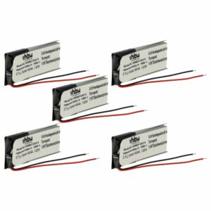Bateria vhbw para Auscultadores sem Fios 5x 140 mAh 3.7 V Li-polymer (substitui Jabra, Plantronics, etc.)