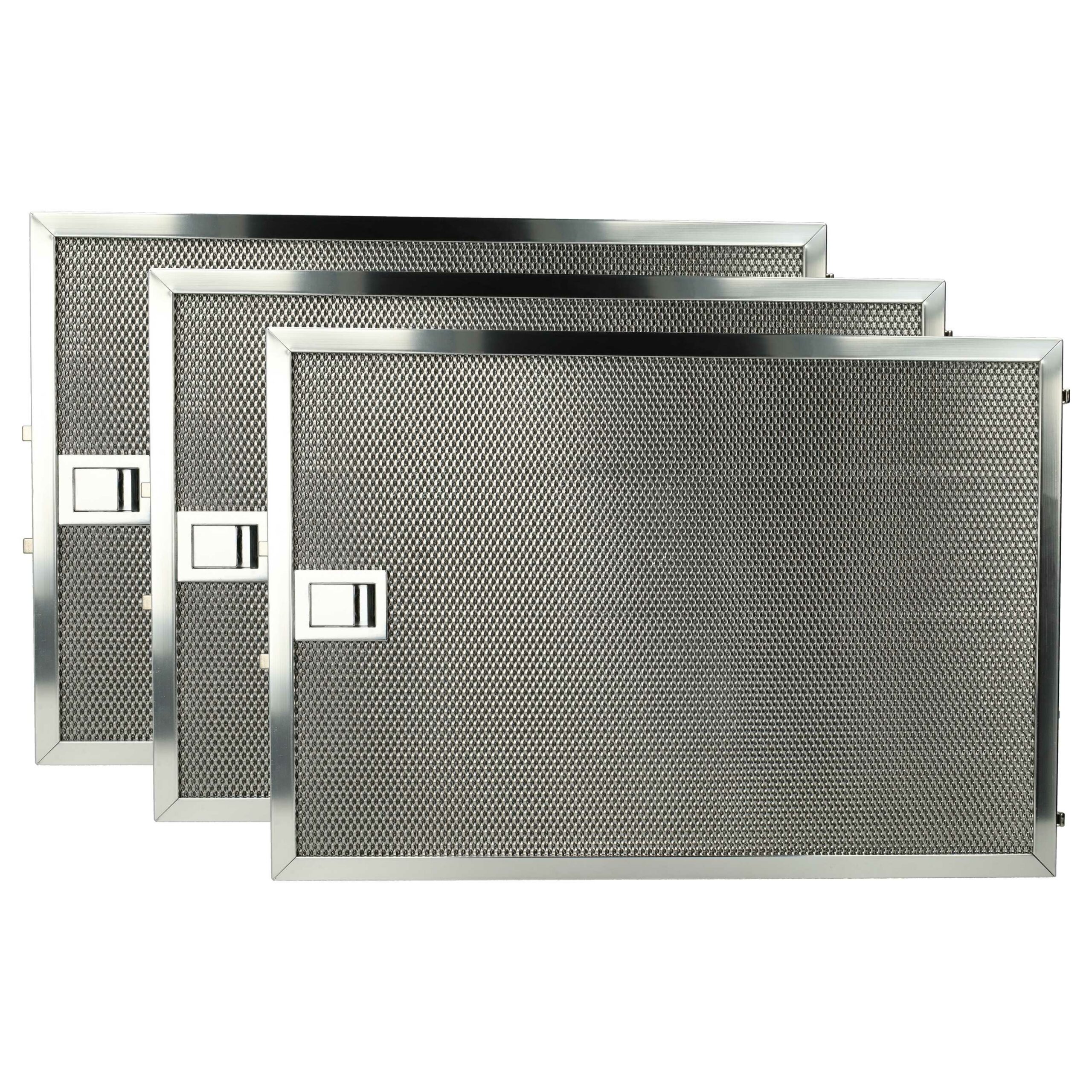 vhbw 3x Filtro de Gordura Metálico para Exaustor Miele DA5290 W, DA5294W, DA5690 W