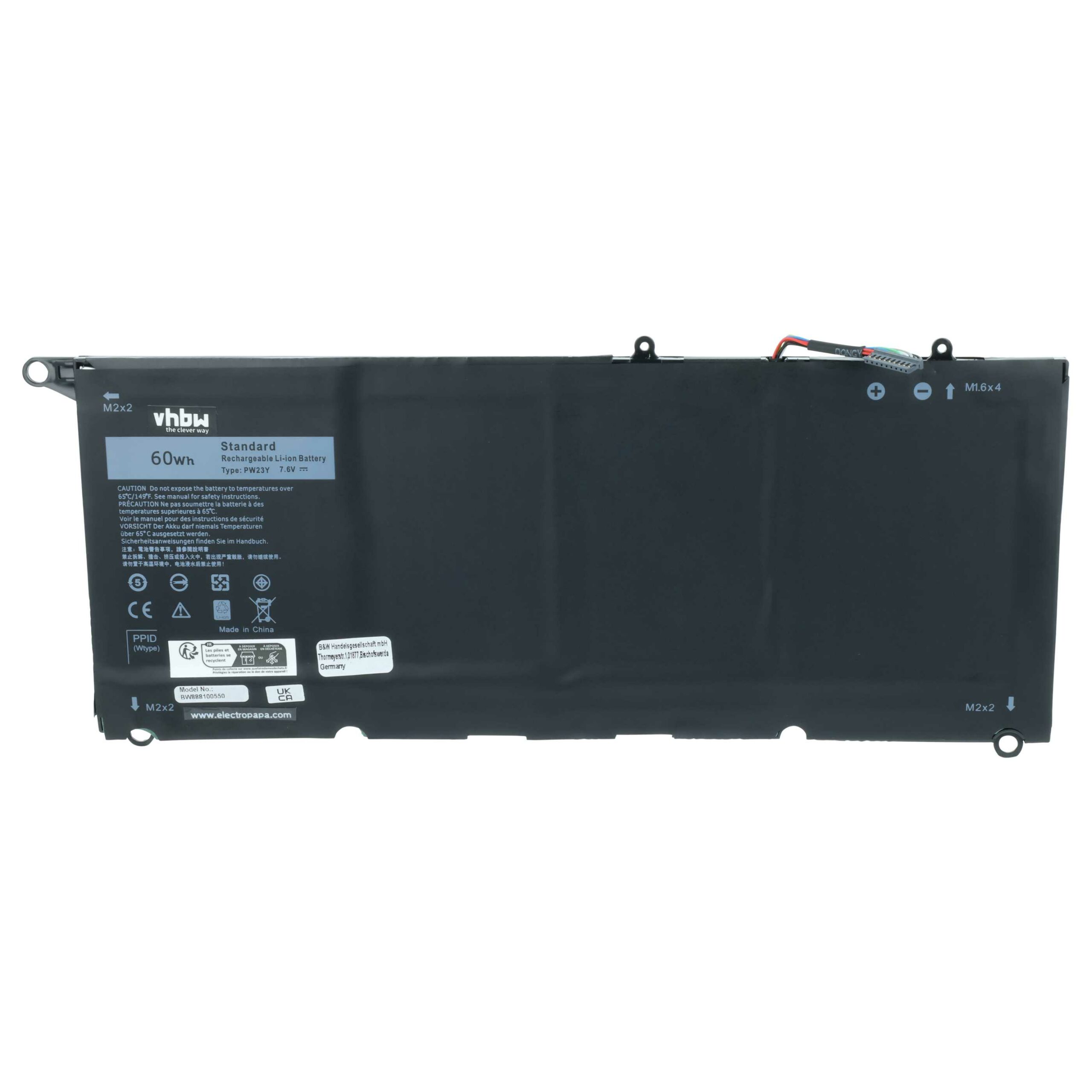 Bateria vhbw para Portátil Dell XPS 13 9360 7850 mAh 7.6 V - Image 3