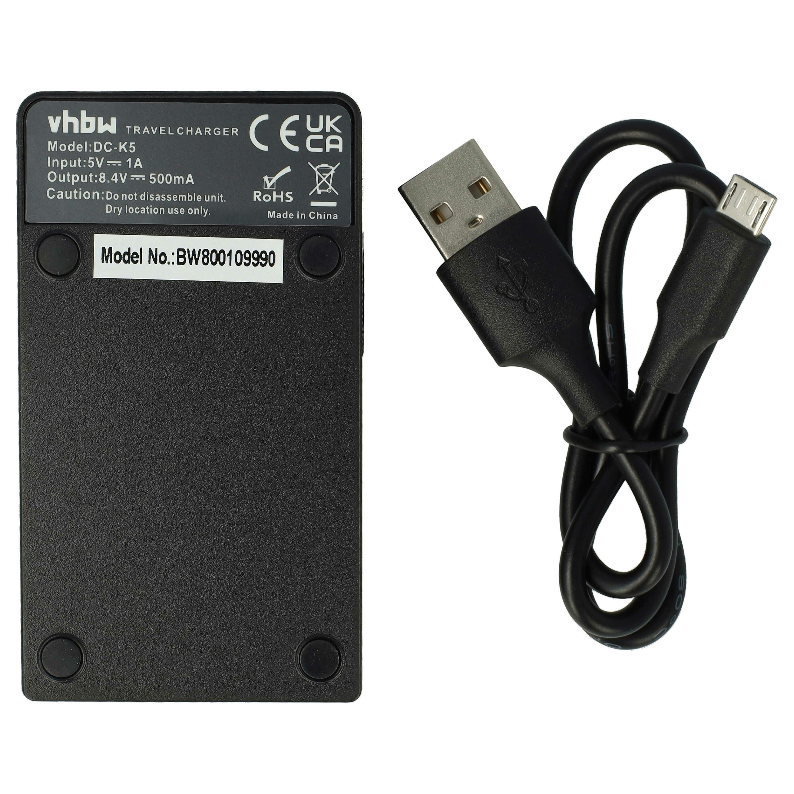 Carregador de Bateria USB-C vhbw + Cabo para Panasonic, Sigma DC-GH5 - 0.5A - Image 2