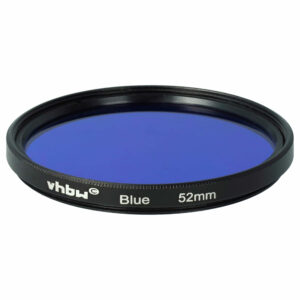 Filtro de Cor vhbw Azul para Lentes de Câmara com Rosca de 52 mm